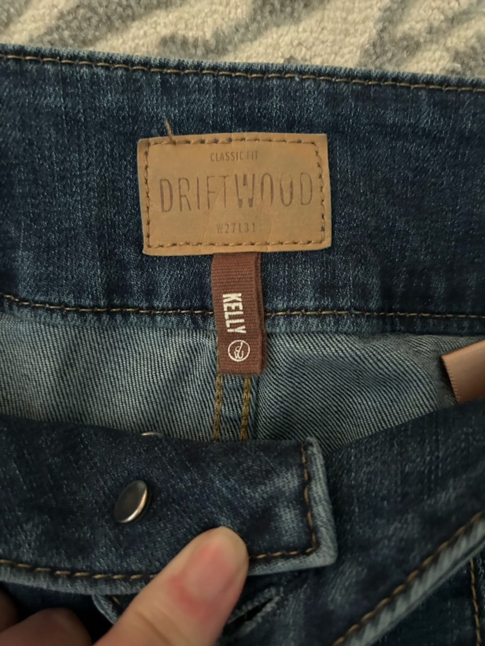 Driftwood Kelly Jeans Dark Wash Size 27, Carried w/Free People - Picture 7 of 8